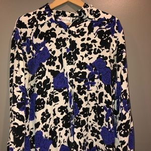 DVF silk button-up blouse